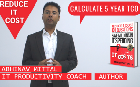 Youtube Video thumbnail - Abhinav Mittal speaking about calculating five year TCO to reduce IT cost